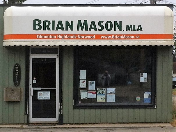 Brian Mason, MLA. Office